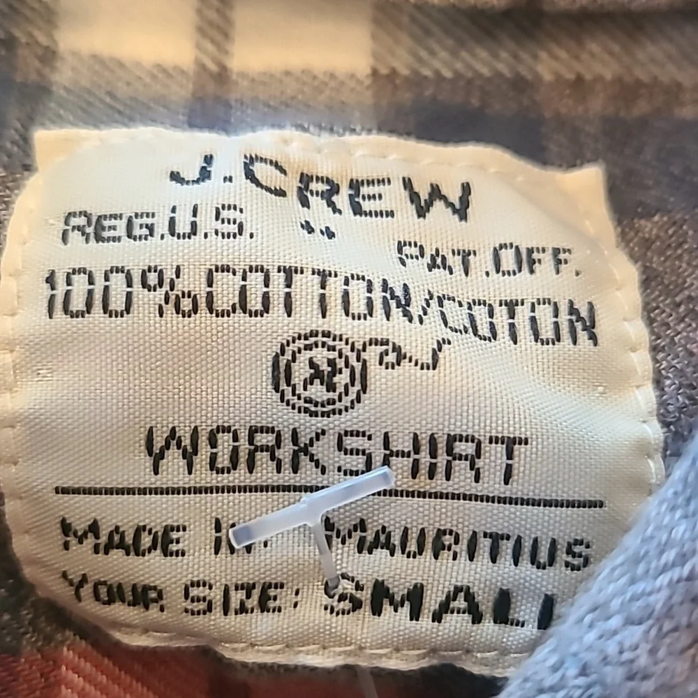 J Crew Mens Small Flannel Workshirt.